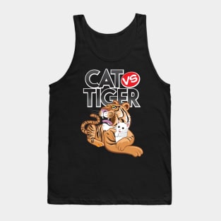 Cat vs Tiger - Funny Tank Top